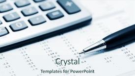  Presentation with accounting - Theme having economic development - accounting background and a sky blue colored foreground