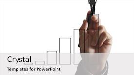  Presentation with 3d graphics - Audience pleasing PPT layouts consisting of economic development - businessman drawing graphics a growing backdrop and a light gray colored foreground