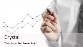  Presentation with economic - Audience pleasing theme consisting of economic development - businessman drawing graphics a growing backdrop and a white colored foreground