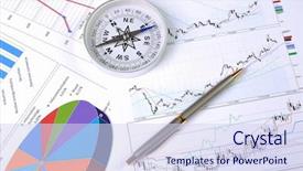  Presentation with economic development - Cool new presentation theme with economic development - graphs and charts workplace businessman backdrop and a sky blue colored foreground