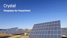  Presentation with economic development - Colorful PPT theme enhanced with economic development - solar panels and clear sky backdrop and a ocean colored foreground