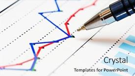  Presentation with economic development - Colorful presentation design enhanced with economic development - stock index monitoring backdrop and a white colored foreground