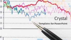  Presentation with financial analysis - Slide set enhanced with economic downturn - financial graphs analysis stock market background and a  colored foreground