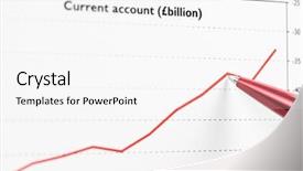  Presentation with financial analysis - Colorful slide deck enhanced with economic downturn - financial graphs analysis backdrop and a white colored foreground
