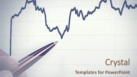 Presentation with financial analysis - PPT theme having economic downturn - financial graphs analysis background and a sky blue colored foreground