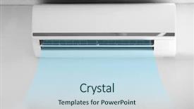  Presentation with conditioner - Audience pleasing slides consisting of economic flows - switched on conditioner with flow backdrop and a sky blue colored foreground