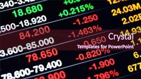  Presentation with market data - Presentation having economic fluctuations - stock market data on display background and a wine colored foreground