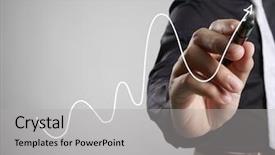  Presentation with motion graphics food - Theme with economic future plan - businessman drawing graphics a growing background and a light gray colored foreground