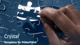  Presentation with economic crises - Amazing presentation theme having jigzaw puzzle and economic graph backdrop and a ocean colored foreground