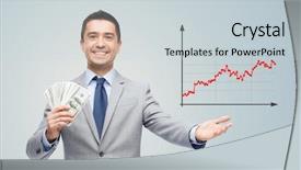  Presentation with success business - Amazing PPT theme having economic growth - business people success and finances backdrop and a lemonade colored foreground