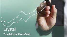  Presentation with graphics - PPT layouts with economic growth - businessman drawing graphics a growing background and a seafoam green colored foreground