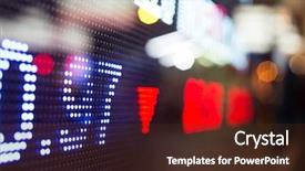  Presentation with online stock market - Cool new PPT layouts with economic growth - display of stock market quotes backdrop and a  colored foreground