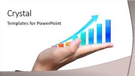 Presentation with business growth - PPT layouts consisting of economic growth - hand business background and a white colored foreground