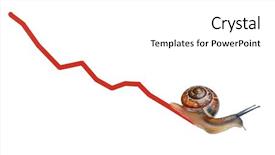  Presentation with snail - Colorful slides enhanced with economic growth - snail on chart currency isolated backdrop and a white colored foreground