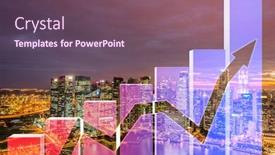 Presentation with economic - Amazing slide deck having economic-growth-concept-with-charts backdrop and a violet colored foreground