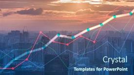  Presentation with economic - PPT layouts consisting of economic-growth-concept-with-charts background and a ocean colored foreground
