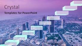  Presentation with economic - Presentation theme with economic-growth-concept-with-charts background and a light blue colored foreground