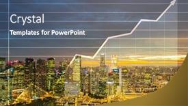  Presentation with economic - Amazing presentation design having economic-growth-concept-with-charts backdrop and a ocean colored foreground