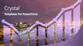  Presentation with economic - Audience pleasing theme consisting of economic-growth-concept-with-charts backdrop and a violet colored foreground