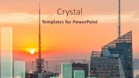  Presentation with economic - Theme enhanced with economic-growth-concept-with-charts background and a coral colored foreground