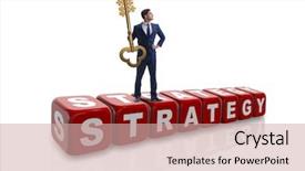  Presentation with business intelligence - Cool new PPT theme with economic intelligence - businessman in strategy business concept backdrop and a soft green colored foreground