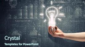  Presentation with intelligence - Presentation with economic intelligence - close up of hand holding background and a tawny brown colored foreground