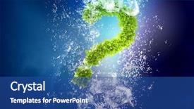  Presentation with ecology - Amazing slides having economic policies - ecology question mark backdrop and a ocean colored foreground