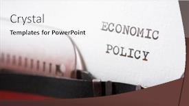  Presentation with economic - Colorful presentation design enhanced with economic-policy-phrase-written backdrop and a white colored foreground