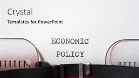  Presentation with economic - PPT theme having economic-policy-phrase-written background and a white colored foreground