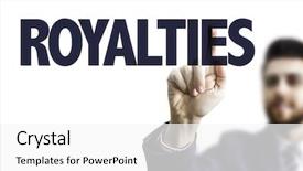  Presentation with economic - Cool new PPT theme with economic prodution - business man pointing the text backdrop and a white colored foreground