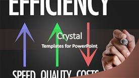  Presentation with writing - Beautiful presentation theme featuring economic prodution - hand writing the text efficiency backdrop and a tawny brown colored foreground