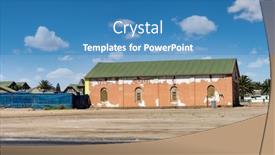  Presentation with economic - Presentation theme with economic-recession-in-africa-abandoned background and a teal colored foreground