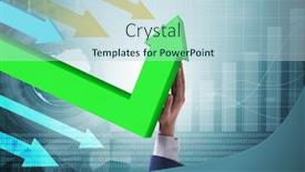  Presentation with economic systems - Cool new slide set with economic-recovery-concept backdrop and a light blue colored foreground