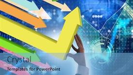  Presentation with recovery - Amazing presentation theme having economic-recovery-concept backdrop and a light blue colored foreground