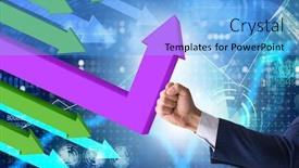  Presentation with recovery - Presentation having economic-recovery-concept background and a light blue colored foreground