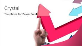  Presentation with recovery - Theme featuring economic-recovery-concept background and a  colored foreground