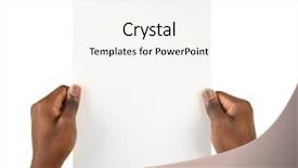  Presentation with cutout paper people standing around globe holding hands - Audience pleasing PPT theme consisting of economic searching - male hands holding sheet backdrop and a white colored foreground