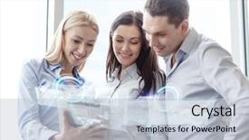  Presentation with office - Theme with innovation economics - business and office concept background and a  colored foreground