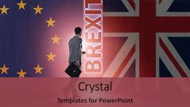  Presentation with brexit - Slide deck enhanced with united nations economics - businessman in brexit concept background and a violet colored foreground