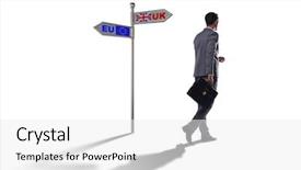  Presentation with united nations - Beautiful theme featuring united nations economics - businessman in brexit concept backdrop and a white colored foreground