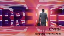  Presentation with brexit - Beautiful presentation featuring united nations economics - businessman in brexit concept backdrop and a red colored foreground