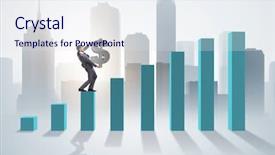  Presentation with dollar sign - Colorful theme enhanced with economics - businessman carrying dollar sign backdrop and a sky blue colored foreground