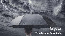  Presentation with economic - Slide set with economics - businessman with black business umbrella background and a dark gray colored foreground