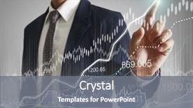  Presentation with financial crime - Cool new theme with economics - businessman with financial symbols coming backdrop and a gray colored foreground