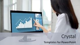  Presentation with team organisation chart - Beautiful slide deck featuring economics - close up of woman backdrop and a light gray colored foreground