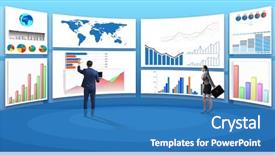  Presentation with finance - Amazing PPT theme having economics - concept of business charts backdrop and a teal colored foreground