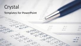  Presentation with financial accounting - Cool new theme with economics - financial accounting pen backdrop and a white colored foreground