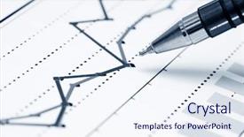  Presentation with economics analysis - Theme having economics - financial graphs analysis background and a sky blue colored foreground