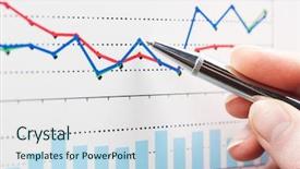  Presentation with economics analysis - Cool new slides with economics - financial graphs analysis backdrop and a sky blue colored foreground