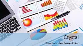  Presentation with workplace - Audience pleasing PPT layouts consisting of economics - graphs charts business table backdrop and a light blue colored foreground